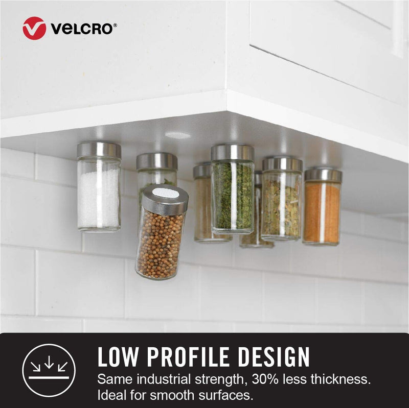 [Australia - AusPower] - VELCRO Brand - 91100 Industrial Strength Low Profile Fasteners – Heavy Duty Professional Hold with a Flush Surface to Surface Mount - Holds up to 10 lbs. - 10ft x 1in Roll Tape, Black 