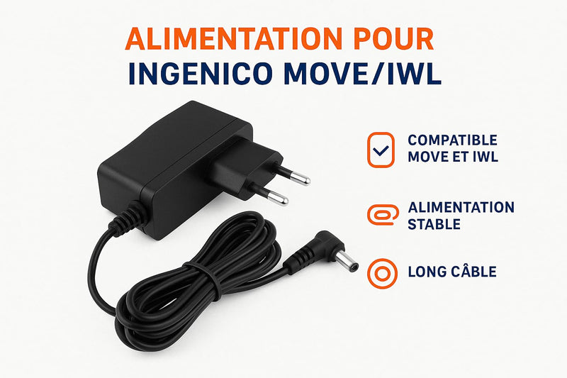 [Australia - AusPower] - Power Supply Charger for Ingenico Move 5000, Move 3500, iWL250, IWL220, IWL221, IWL222, IWL251, IWL252 