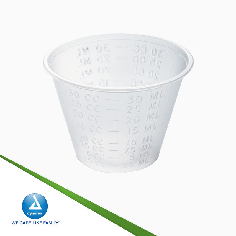 [Australia - AusPower] - Dynarex 4258 Medicine Cup, 1 oz., Easy-to-Read CC and ML Graduation, Pack of 100 