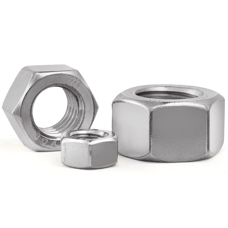 [Australia - AusPower] - 50pcs 3/8-16 Hex Nuts, 304 Stainless Steel 18-8 External Hex nut 3/8 16 inch, SAE Hex Machine Screw Nuts Hardware Nuts (VG01305) 3/8"-16(50pcs) 