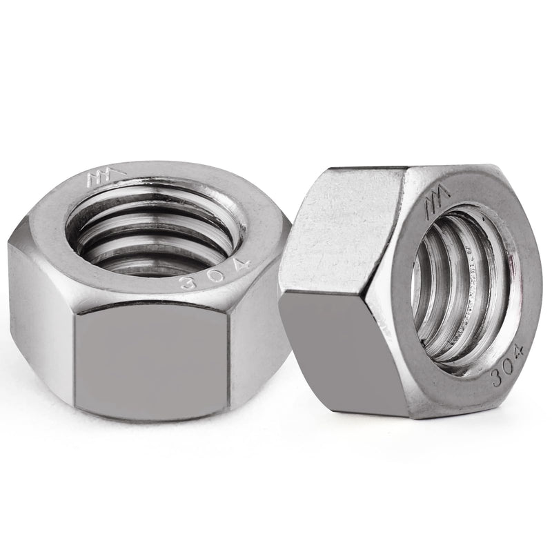 [Australia - AusPower] - 50pcs 3/8-16 Hex Nuts, 304 Stainless Steel 18-8 External Hex nut 3/8 16 inch, SAE Hex Machine Screw Nuts Hardware Nuts (VG01305) 3/8"-16(50pcs) 