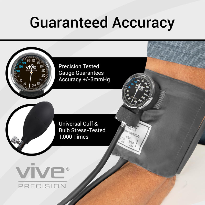 [Australia - AusPower] - Manual Blood Pressure Cuff - Aneroid Sphygmomanometer with Case - BP Kit Monitor for Adults, Nurses - One Hand, One Tube Upper Arm Cuff Machine - BPM Meter Device for Professionals 