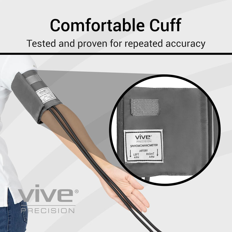 [Australia - AusPower] - Manual Blood Pressure Cuff - Aneroid Sphygmomanometer with Case - BP Kit Monitor for Adults, Nurses - One Hand, One Tube Upper Arm Cuff Machine - BPM Meter Device for Professionals 