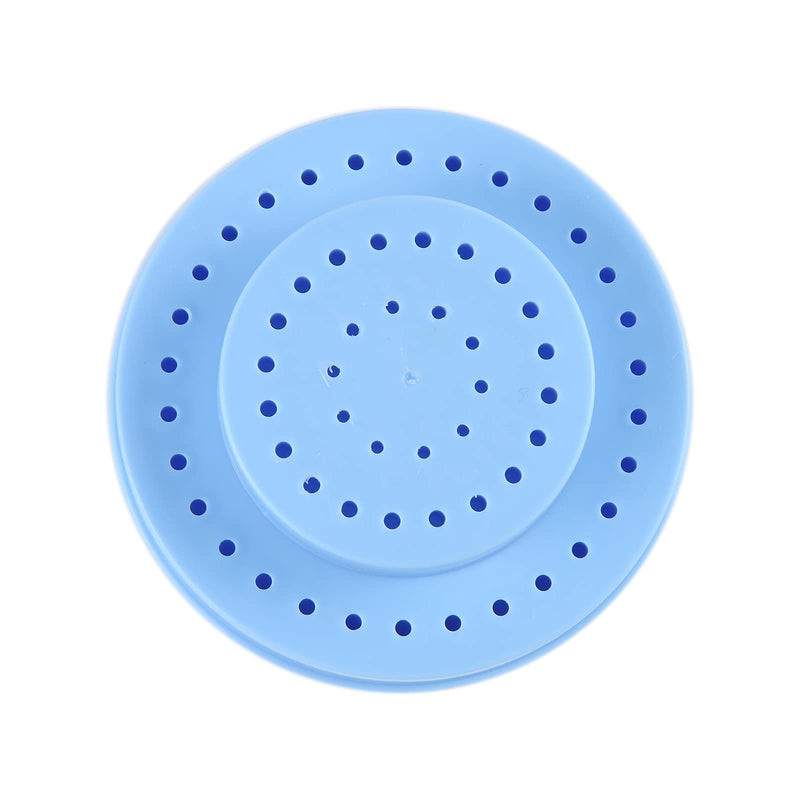 [Australia - AusPower] - Dental Multi-Use Burs Holder 60 Holes Round with Transparent Cover Autoclave Sterilizer Burs Block for Dental Lab Dentist Tool Plastic Case 1 Pcs Two Size Aperture Color Random 