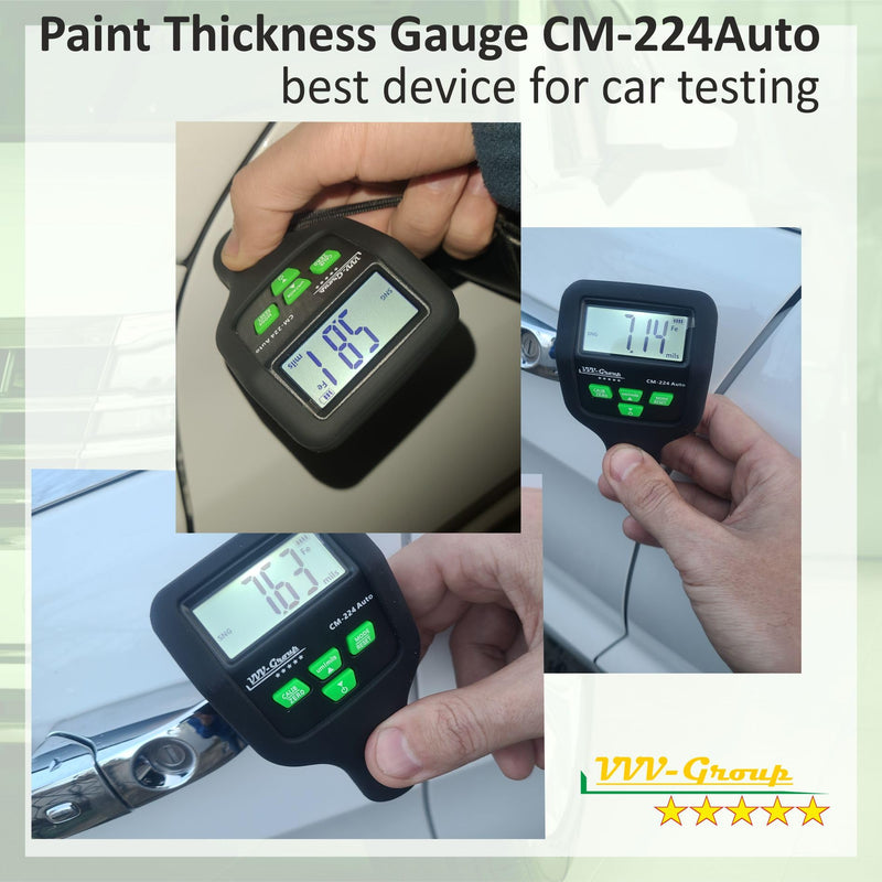 [Australia - AusPower] - Paint Thickness Gauge CM-224 Auto/Best Mil/Micron car Coating Thickness tester/Depth Paint Meter (Resolution 0.01mils) Fe/Al/Zn 