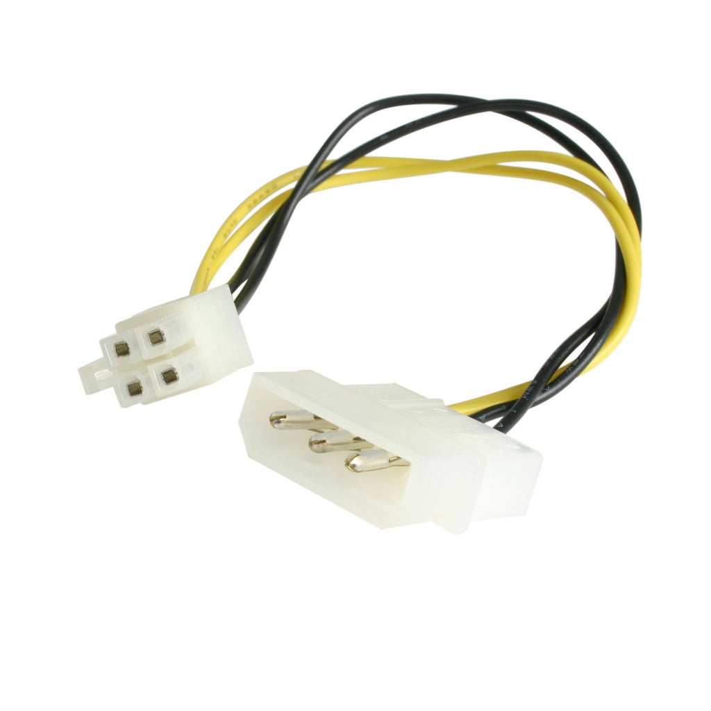 [Australia - AusPower] - StarTech.com 6in LP4 to P4 Auxiliary Power Cable Adapter - LP4 to 4 pin ATX - Molex to P4 Adapter - LP4 to P4 (LP4P4ADAP) 6inch LP4 to LP4 
