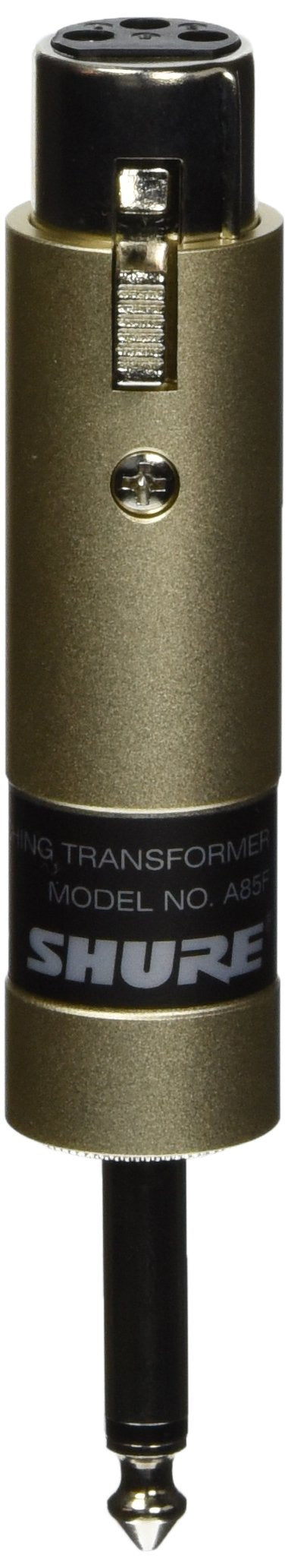 [Australia - AusPower] - Shure A85F Line Matching Transformer - Low Z Female XLR to High Z 1/4-Inch Phone Plug connects a Balanced Low Impedance Microphone Output to an Unbalanced High Impedance Input 