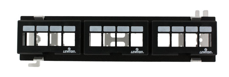 [Australia - AusPower] - Leviton 47689-QP QuickPort 12-Port Multimedia Patch Block, 10-Inch H X 2.375-Inch W 