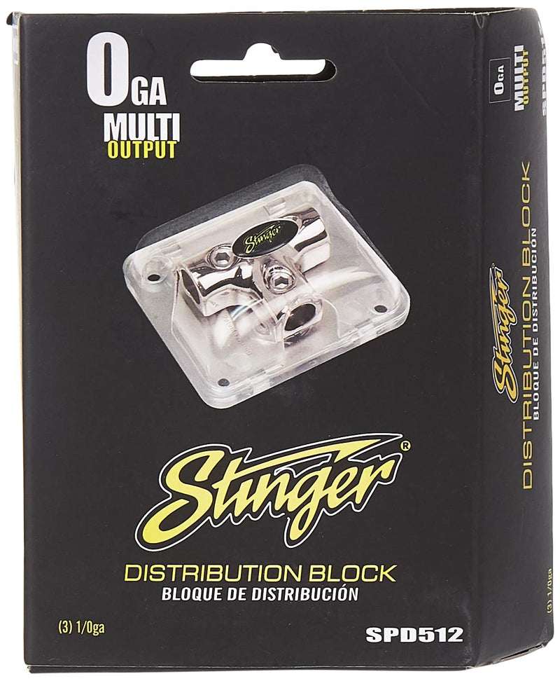 [Australia - AusPower] - Stinger SPD512 PRO Series Power Distribution T-Block with (3) 1/0-Gauge Inputs Standard Packaging 