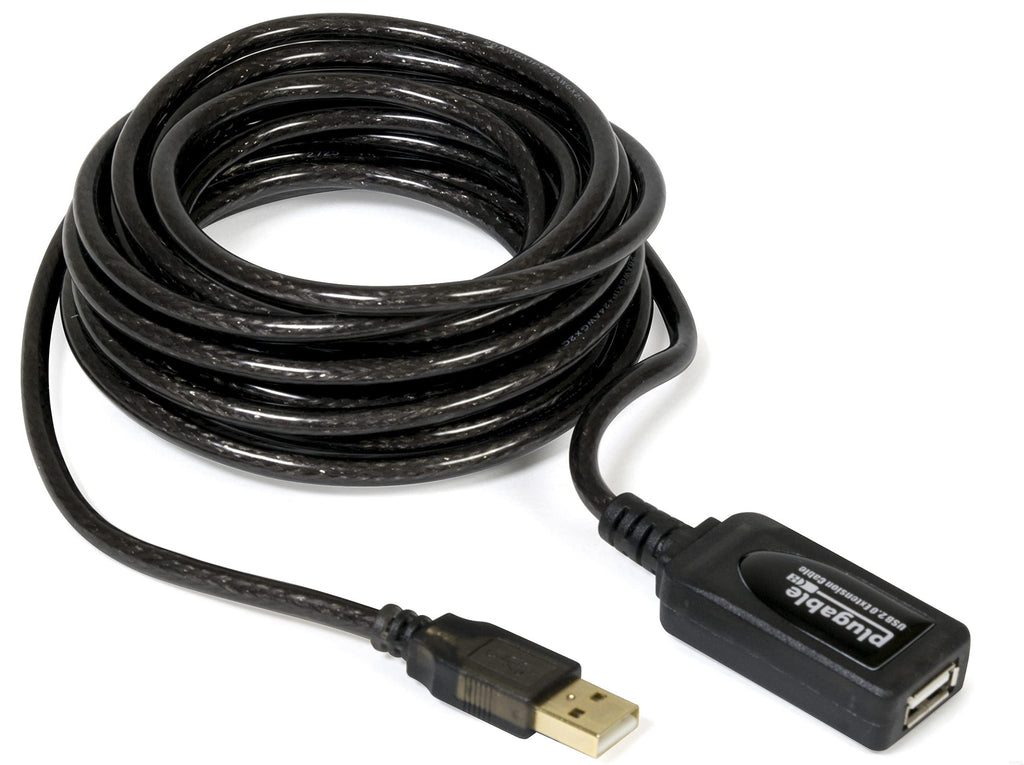 [Australia - AusPower] - Plugable 5 Meter (16 Foot) USB 2.0 Active Extension Cable Type A Male to A Female 5m (16ft) 
