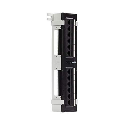 [Australia - AusPower] - NavePoint 12-Port Cat6 UTP Unsheilded Mini Patch Panel with Wallmount Bracket Included Black 