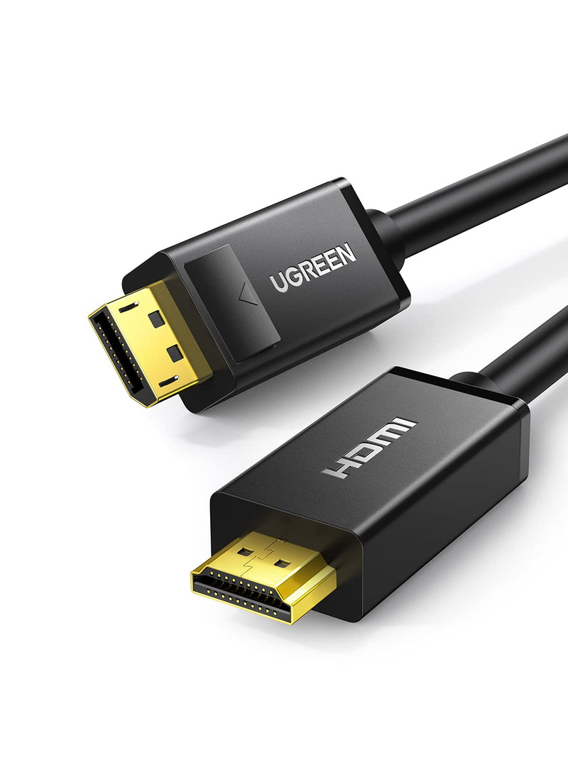 [Australia - AusPower] - UGREEN 4K Displayport to HDMI Cable Uni-Directional UHD DP to HDMI Connector Video Display Cord for HDTV Monitor Projector Computer 10FT 
