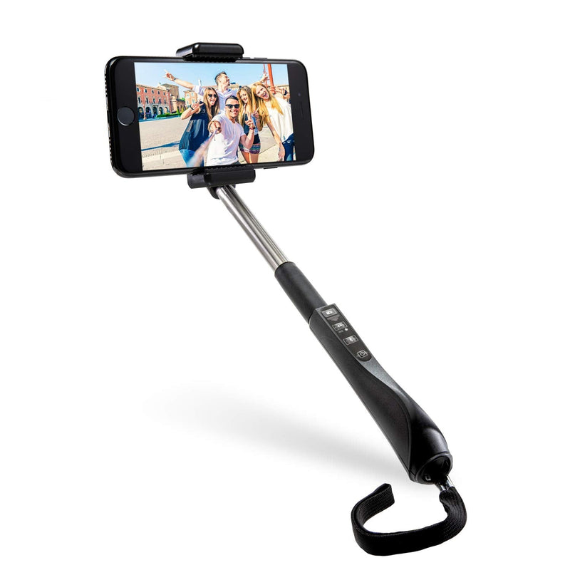 [Australia - AusPower] - Polaroid 40 Inch Selfie Stick With Integrated Bluetooth Remote Release In Grip For IOS and Android Bluetooth Camera Devices and Digital Cameras 