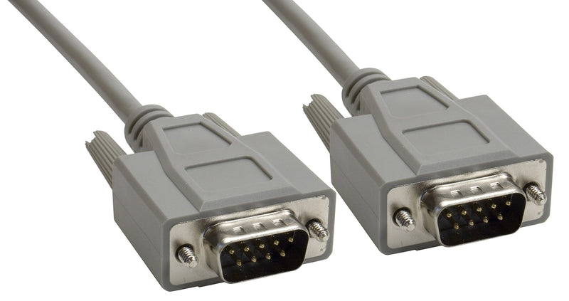 [Australia - AusPower] - Amphenol CS-DSDMDB09MM-015 9-Pin DB9 Deluxe D-Sub Cable, Shielded, Male/Male, 15', Gray 