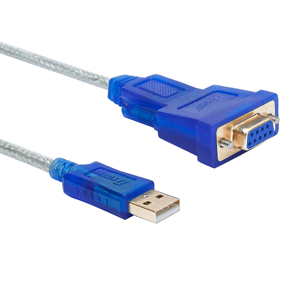 [Australia - AusPower] - DTech 6 Feet USB to RS232 DB9 Female Serial Adapter Cable Windows 11 10 8 7 Mac Linux Serial to USB 2.0 (PL2303 Chip) 6ft RS233 cable 