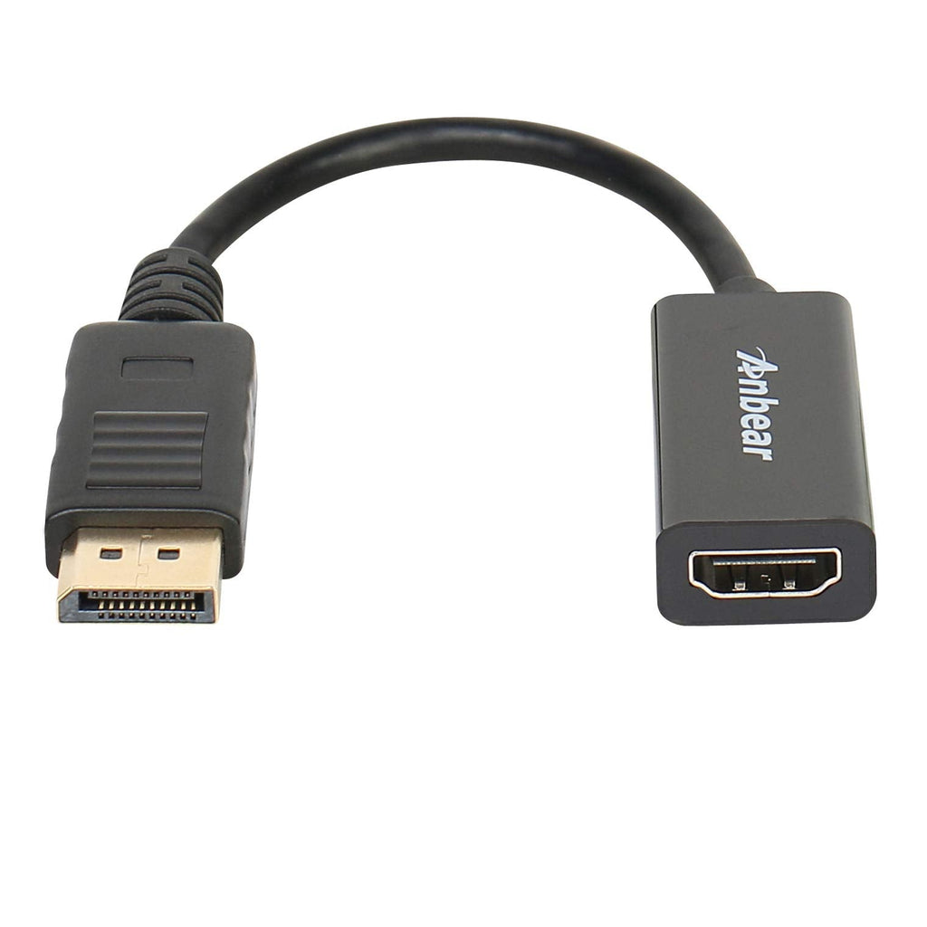 [Australia - AusPower] - Anbear DisplayPort to HDMI Adapter, Display Port to HDMI Cable(Male to Female) for DisplayPort Enabled Desktops and Laptops Connect to HDMI Displays (1 Pack, DP) 1 Pack 