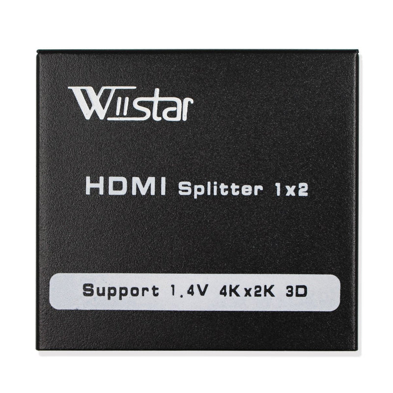 [Australia - AusPower] - HDMI Splitter 1 in 2 Out for Dual Monitor Support Full HD 1080P 3D for HDTV PS3 PS4 Xbox DVD TV Support 1.4V 4Kx2K 3D 