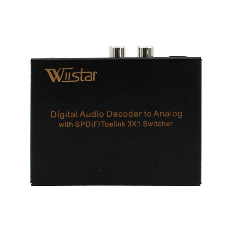 [Australia - AusPower] - TOSLINK/SPDIF Optical Audio 3X1 Switcher with 5.1CH Decoder for Analog L/R and Headphone Outputs 