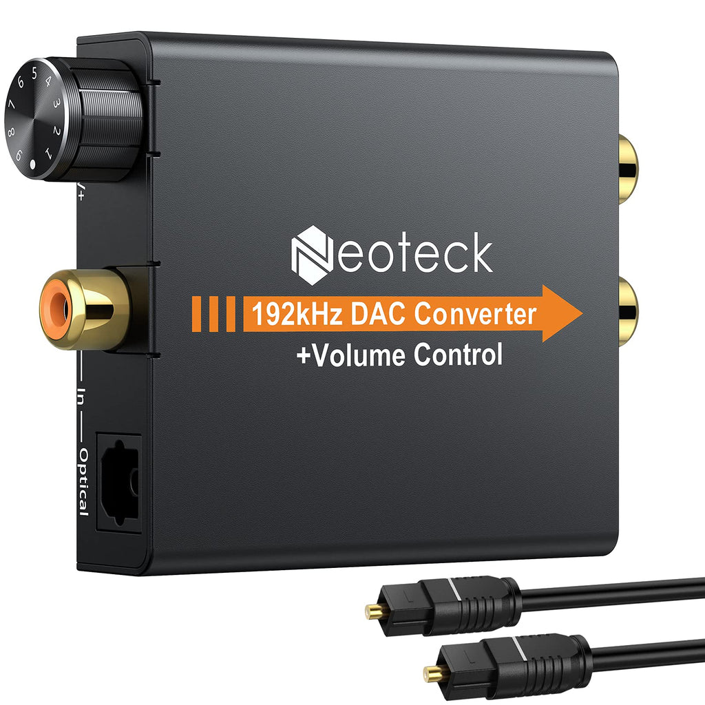 [Australia - AusPower] - Neoteck 192kHz Digital to Analog Converter DAC Supports Volume Control Digital Coaxial SPDIF Optical to Analog Stereo L/R RCA 3.5mm Jack Audio Adapter 