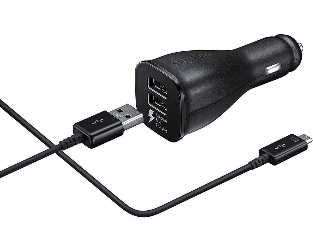 [Australia - AusPower] - Samsung EP-LN920BBEGUS Fast Charge Dual-Port USB Car Charger - Retail Packaging,Black 