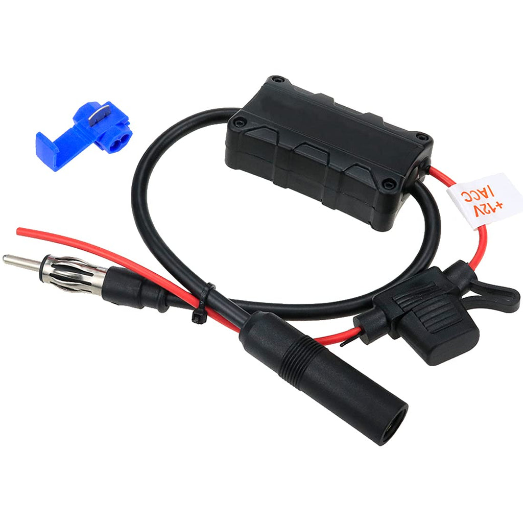 [Australia - AusPower] - AUTUT Car Radio Antenna Booster Signal Amplifier for AM FM Radio Stations 