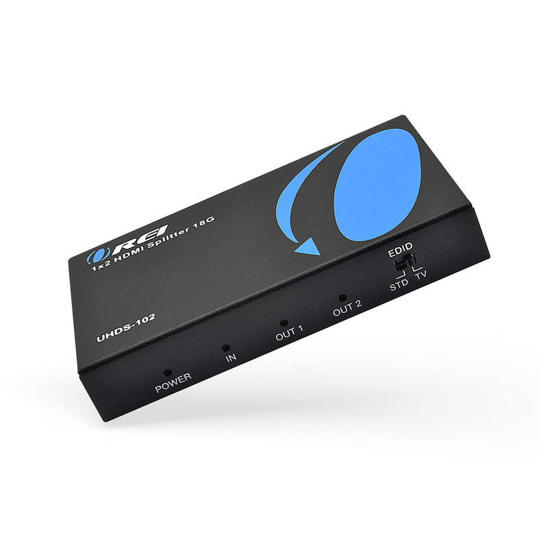 [Australia - AusPower] - OREI 4K 1x2 2.0 HDMI Splitter, 2 Ports with Full UltraHD 4:4:4 HDR, HDR10, Dolby Vision, HDCP 2.2, 4K at 60Hz, EDID Support 