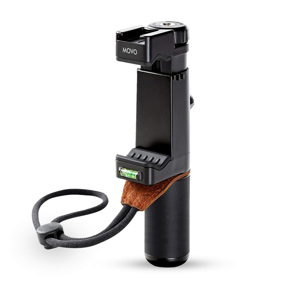 [Australia - AusPower] - Movo PR-1 Smartphone Grip Handle Rig with Wrist Strap, Tripod Mount and Cold Shoe Mount for Lights and Microphones - for iPhone, Samsung, HTC, LG, Google, Android 