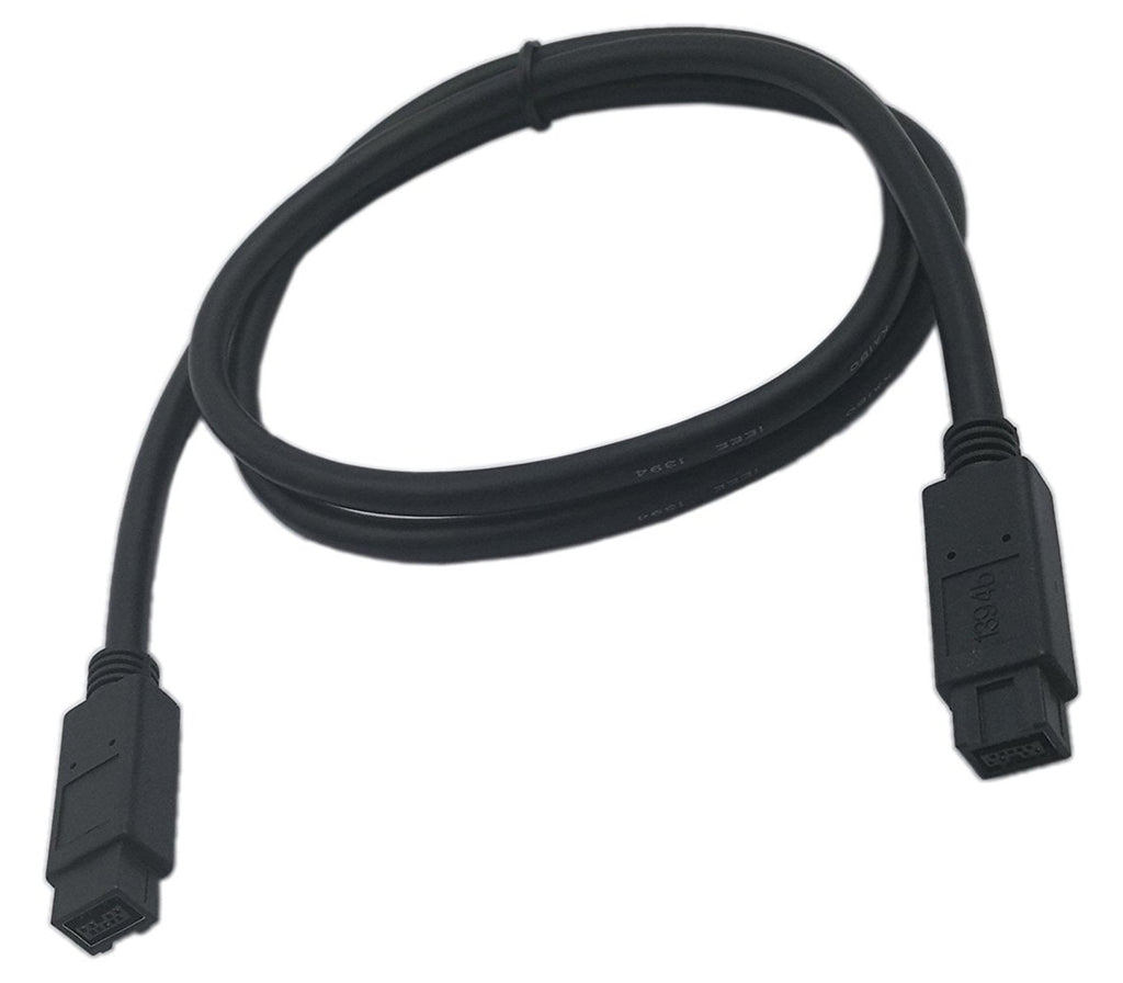 [Australia - AusPower] - zdyCGTime Firewire Premium Cable 800 IEEE 1394B 9 Pin to 9 Pin Male to Male 6 Ft Black(9 Pin to 9 Pin) 