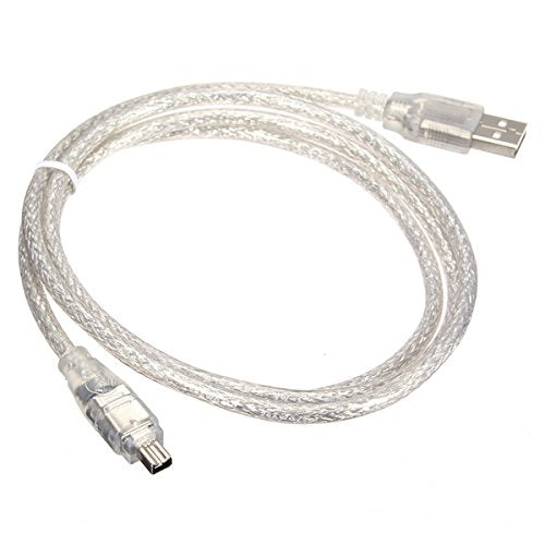 [Australia - AusPower] - cablecc USB Male to Firewire IEEE 1394 4 Pin Male iLink Adapter Cord Cable for Sony DCR-TRV75E DV Adapter Transparent USB Male to Firewire IEEE 1394 4 Pin 