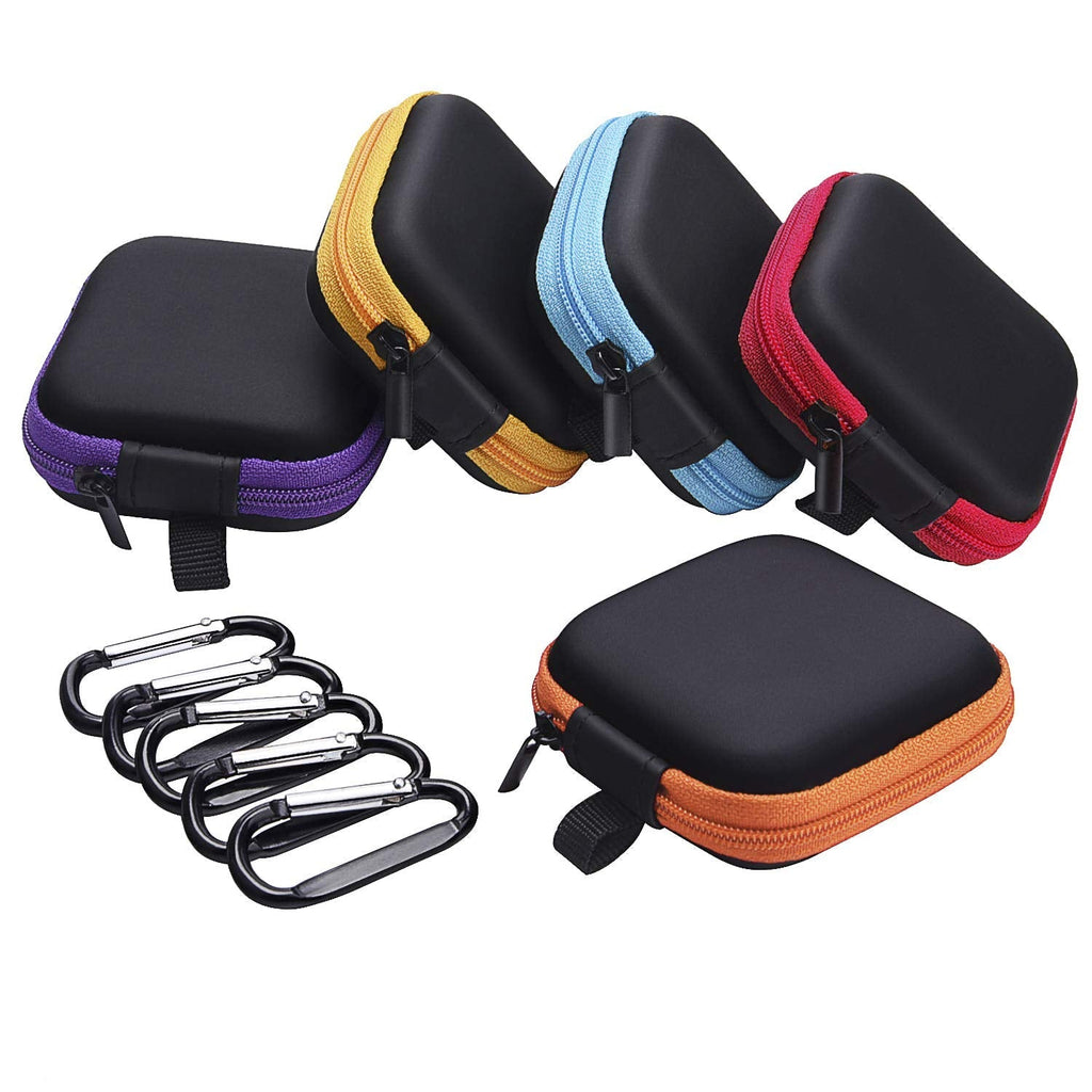 [Australia - AusPower] - Sunmns 5 Pieces in Ear Bud Earphone Headset Headphone Case Mini Storage Carrying Pouch Bag 