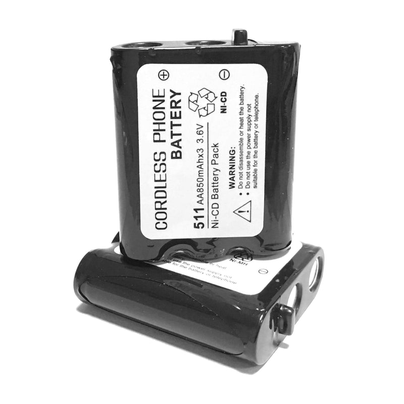 [Australia - AusPower] - 2 Pack 800mAh 3.6V Rechargeable Cordless Phone Battery for Panasonic P-P511 N4HKGMA00001 HHR-P402 KX-TG5100 KX-TG2770 Type 24 Telephone 2PCS 