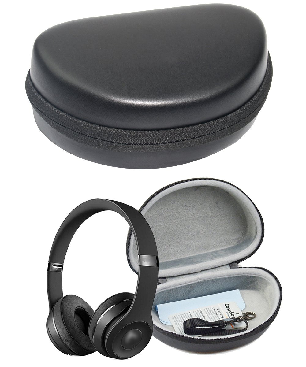 [Australia - AusPower] - CaseSack Headphone Case for Beats Solo3 Wireless On-Ear Headphones,Beats Solo Pro, Solo2 On-Ear Headphones Black PU 