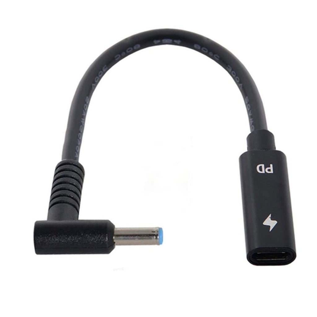 [Australia - AusPower] - chenyang CY USB C to DC 20V 4.5 * 3.0mm PD 65W Charge Cable for HP Laptop Black DC 4.5x3.0mm 