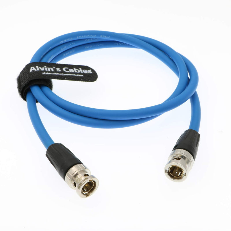 [Australia - AusPower] - Alvin's Cables 12G HD SDI Video Coaxial Cable BNC Male to Male for 4K Video Camera 1M BLUE 