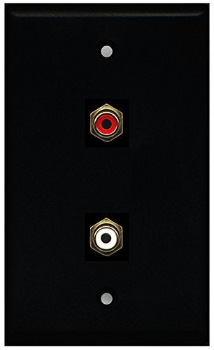 [Australia - AusPower] - RiteAV - Black 1 Port RCA Red 1 Port RCA White Wall Plate 