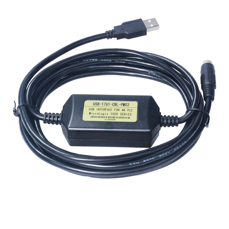 [Australia - AusPower] - Avanexpress PLC Micrologix Cable USB Interface Compatible PLC Micrologix 1000, 1200, 1400 Series with USB-1761-CBL-PM02 8 Pin Round Aapater 