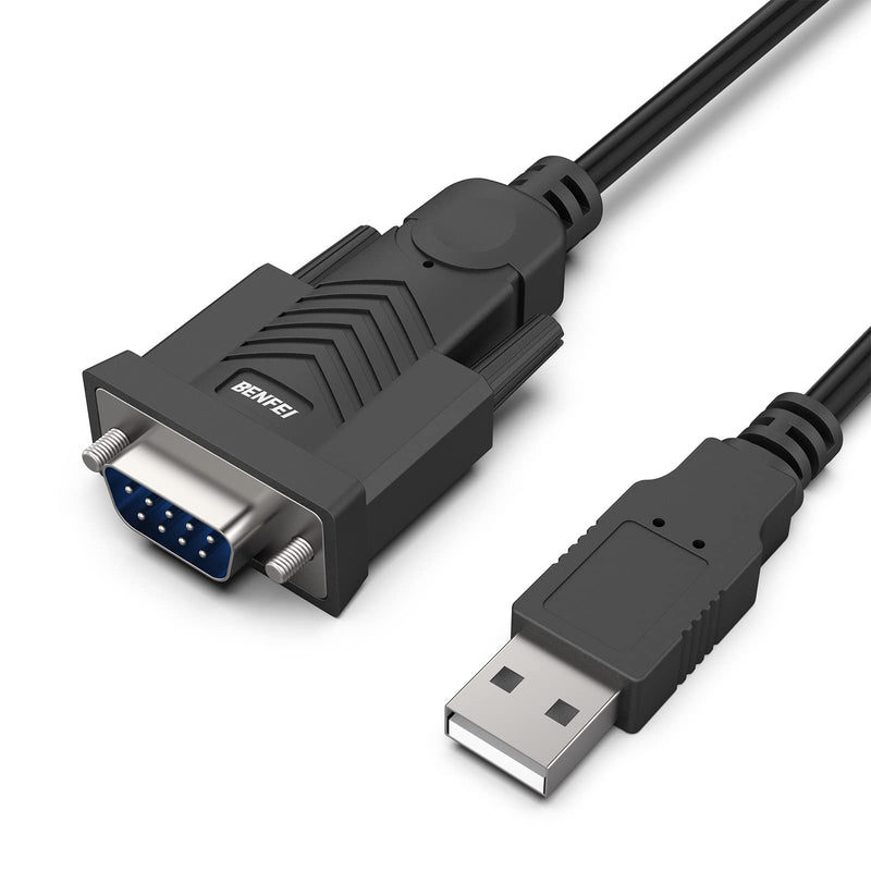 [Australia - AusPower] - USB to Serial Adapter, BENFEI USB to RS-232 Male (9-pin) DB9 Serial Cable, Prolific Chipset, Windows 11/10/8.1/8/7, Mac OS X 10.6 and Above, 1.8M 