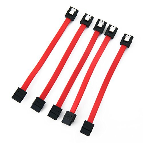 [Australia - AusPower] - 5 Pieces of 5" inches (12.7cm) Short Straight to Straight SATA Latching Cable 