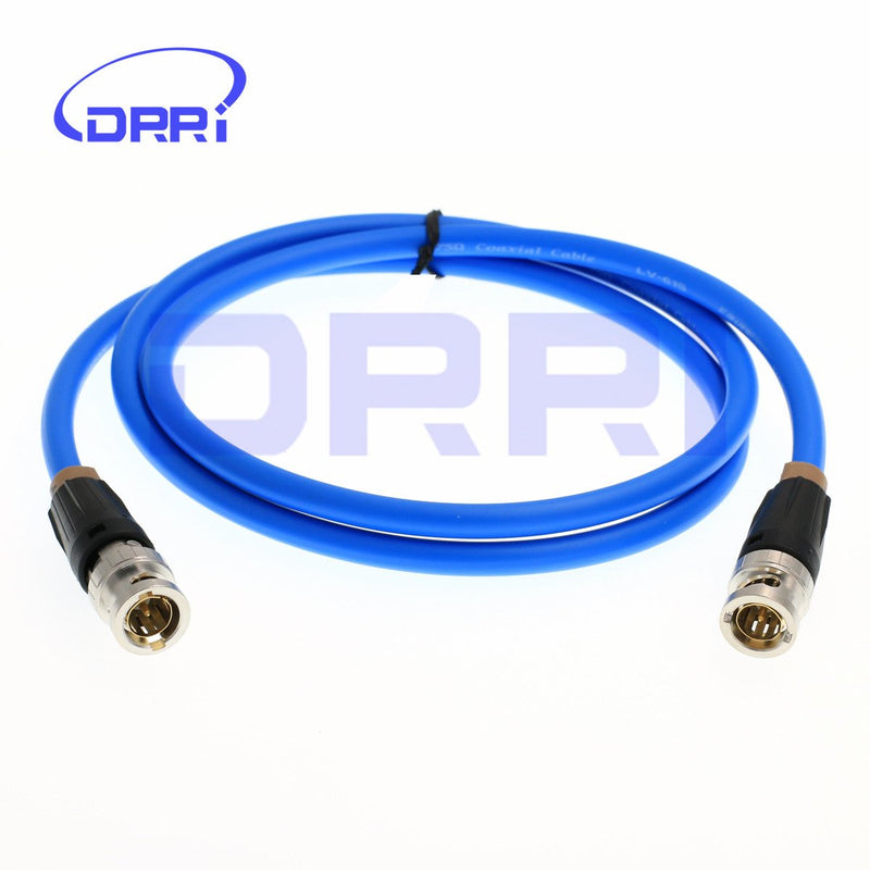 [Australia - AusPower] - DRRI Canare 12G Neutrik BNC Male to BNC HD SDI 4K Video Coaxial Cable LV-61S for FS5 to Atomos Shogun Inferno 1M Blue 
