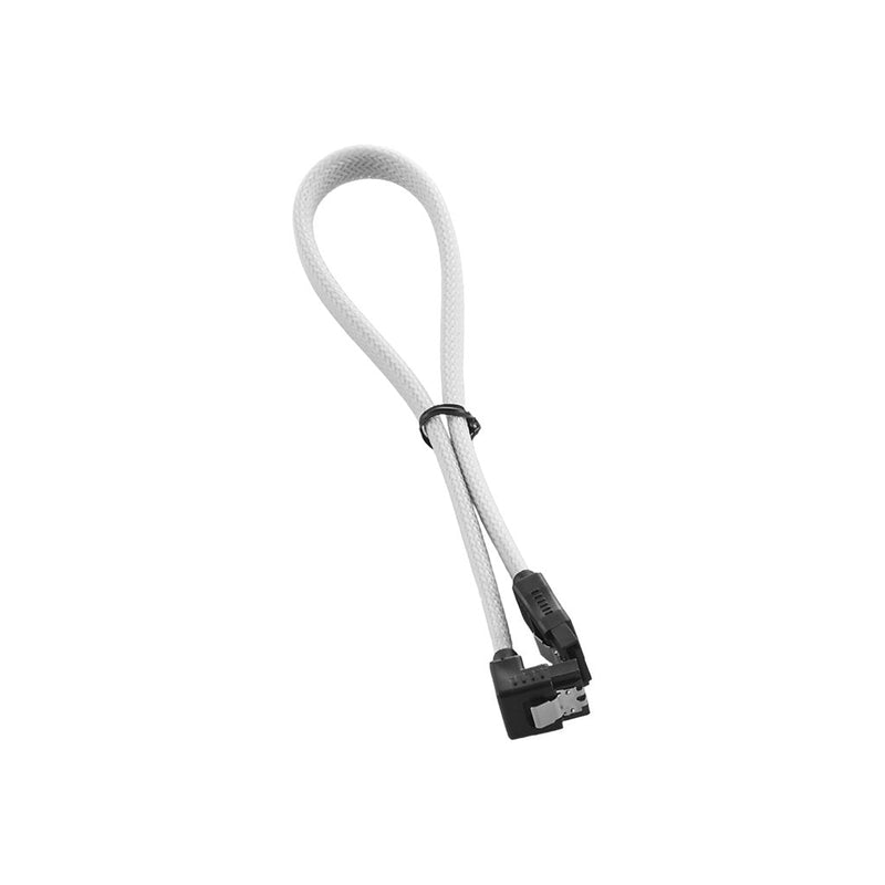 [Australia - AusPower] - CableMod ModMesh Sleeved Right Angle SATA 3 Cable (White, 30cm) Right Angle SATA 3 Cable (30cm) White 