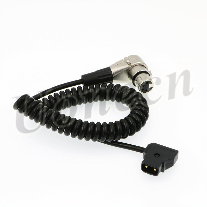 [Australia - AusPower] - For ARRI ALEXA Camera Cable Right Angle 90 Degree XLR 4 Pin Female to D-tap Power Spring Cable for Supply Battery Adapter 