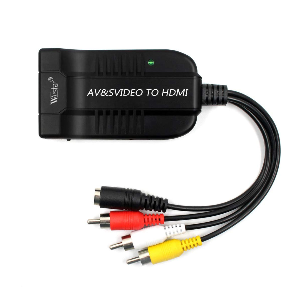 [Australia - AusPower] - 1080P HDMI to Male 3RCA CVBS Female S-Video Converter HDMI2AV Audio Video Adapter Support NTSC/PAL 