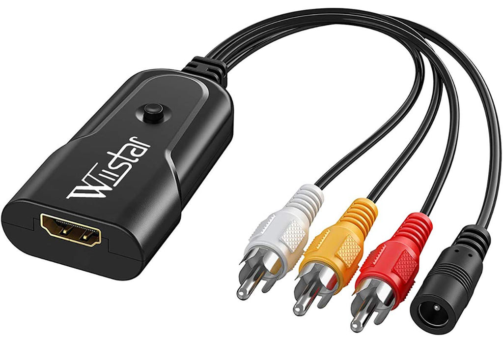 [Australia - AusPower] - HDMI to RCA Converter Cable 1080P HDMI to AV 3RCA CVBs Composite Video Audio Converter Supports TV Stick, Roku, Chromecast,PC, Laptop, Xbox, HDTV, DVD 