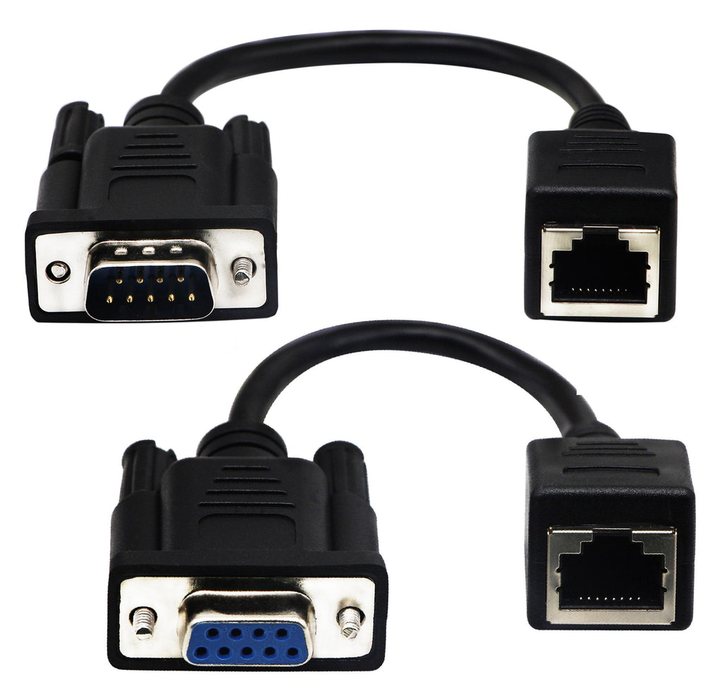 [Australia - AusPower] - zdyCGTime RJ45 to RS232 Cable, DB9 9-Pin Serial Port Female&Male to RJ45 Female Cat5/6 Ethernet LAN Console（15CM/6Inch） 2Pack 