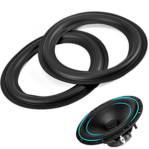 [Australia - AusPower] - 2pcs 6 inch / 156mm Perforated Rubber Speaker Foam Edge Surround Rings Replacement Parts for Speaker Repair or DIY (Black) 
