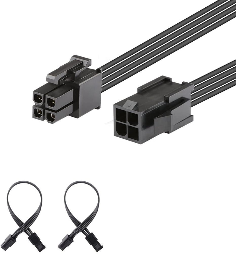 [Australia - AusPower] - J&D (2 Pack ATX 4 Pin CPU Male to Female Extension Cable, 8 inch 