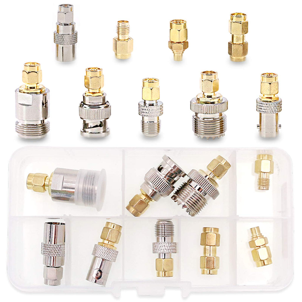 [Australia - AusPower] - Hilitchi 9 Pcs SMA to BNC RF Coaxial Coax Adapter BNC Male Female Coax Connector Kit 