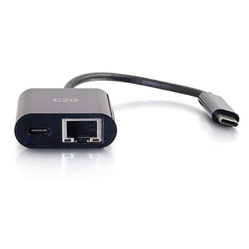 [Australia - AusPower] - C2G 29749 USB C Adapter and Ethernet Adapter with Power, Black 