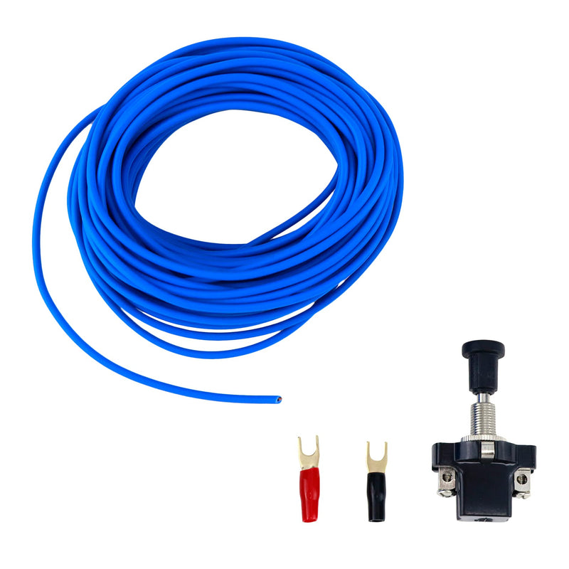 [Australia - AusPower] - S SYDIEN 18 Gauge 10M/33 Ft Car Audio Home Remote Wire for Amplifier with Connection Terminals & Push-Pull Switch 