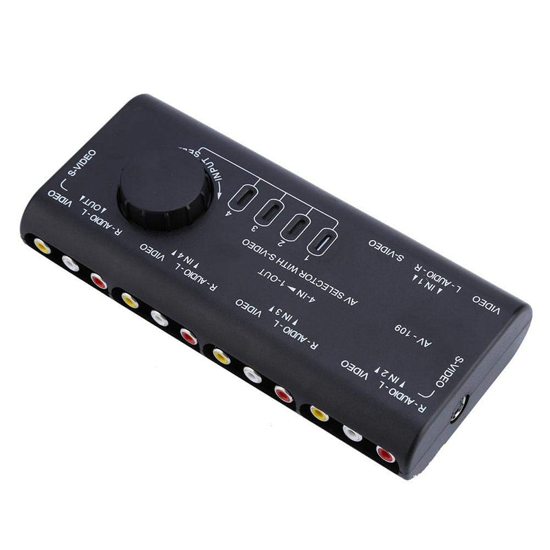 [Australia - AusPower] - RCA Switch Box 4 in 1 Out AV RCA Game Switch Box Audio Video Signal Switcher for Set-top Box DVD VCD TV 